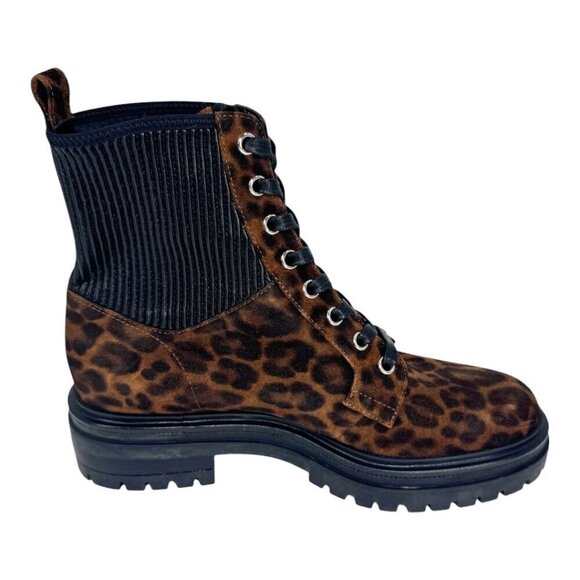 Gianvito Rossi Suede Animal Print Ankle Boots - Picture 1 of 7